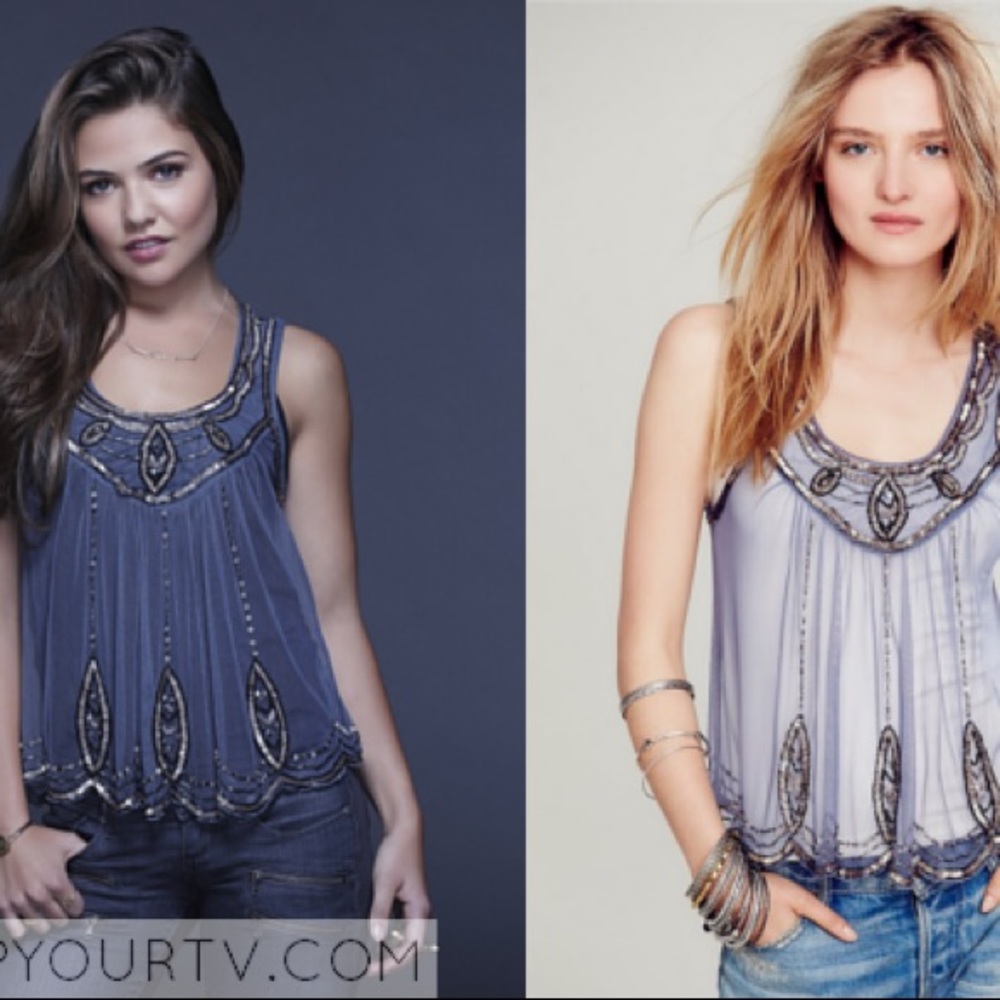 Free People Stargazer Embellished Top